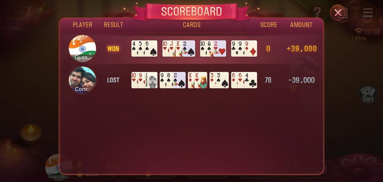 Rummy Plus - Online Indian Rummy ဖန်သားပြင်ဓာတ်ပုံ 3