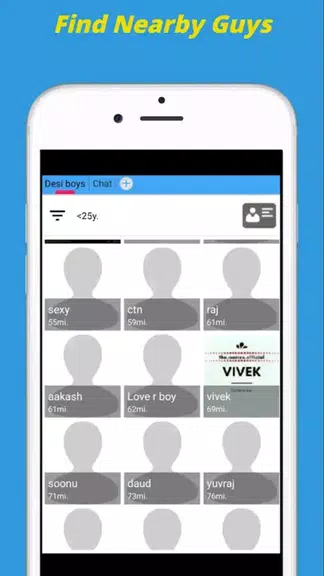 Schermata Gay Chat App & Gay Dating App 1