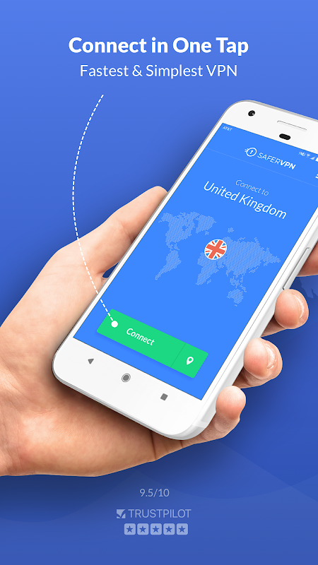 Free VPN Proxy & Hotspot WiFi security - SaferVPN Captura de pantalla 0