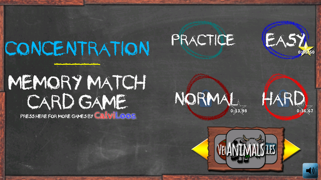 Concentration Memory Match Brain Game Screenshot 0