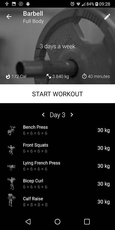 Barbell Home Workout Capture d'écran 1