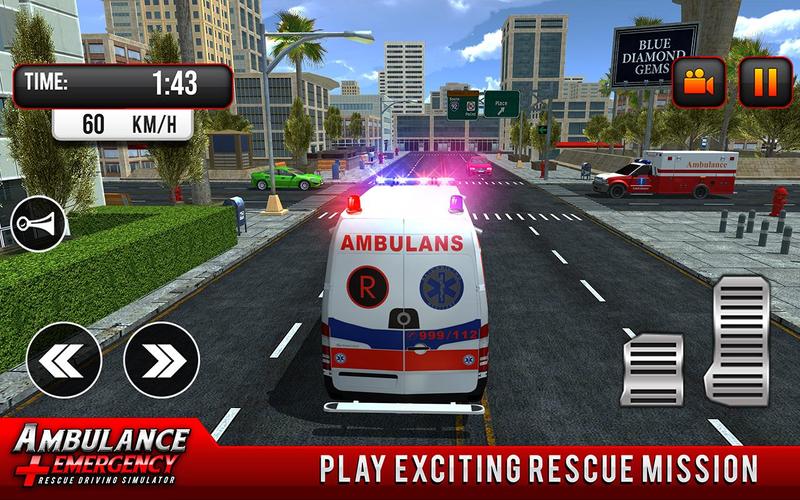 911 Ambulance City Rescue Game Ekran Görüntüsü 1