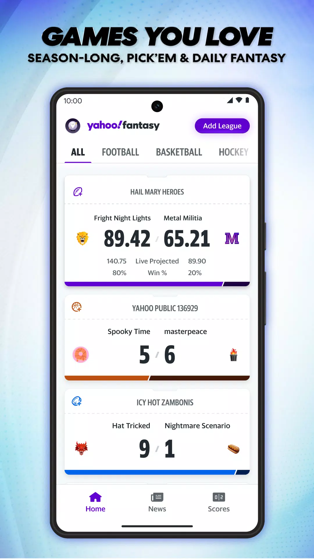 Yahoo Fantasy: Football & more Screenshot 0