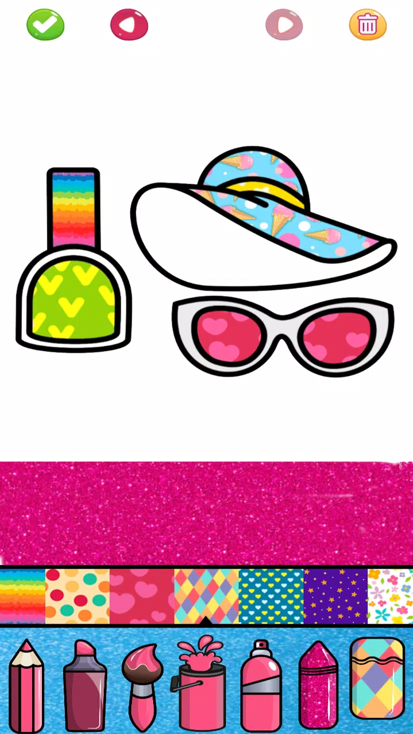 Beauty Glitter coloring game Schermafbeelding 2