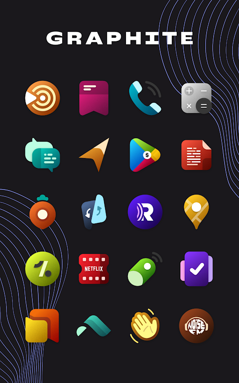 Schermata Graphite Icon Pack Mod 3