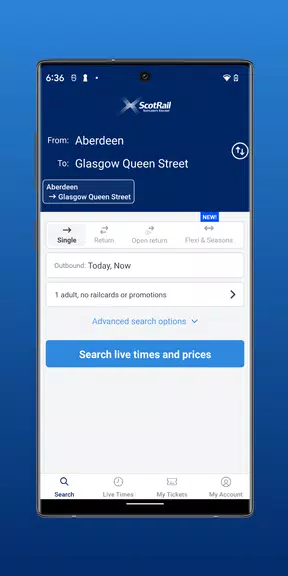 ScotRail Train Times & Tickets Schermafbeelding 0