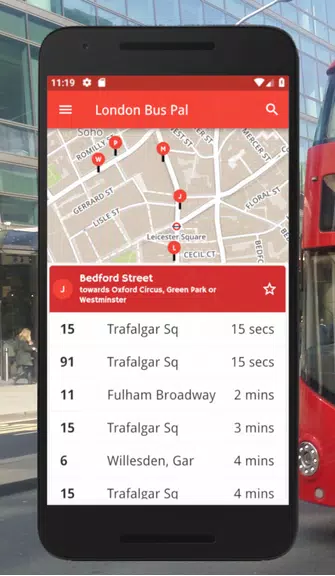 London Bus Pal: Live arrivals ဖန်သားပြင်ဓာတ်ပုံ 1