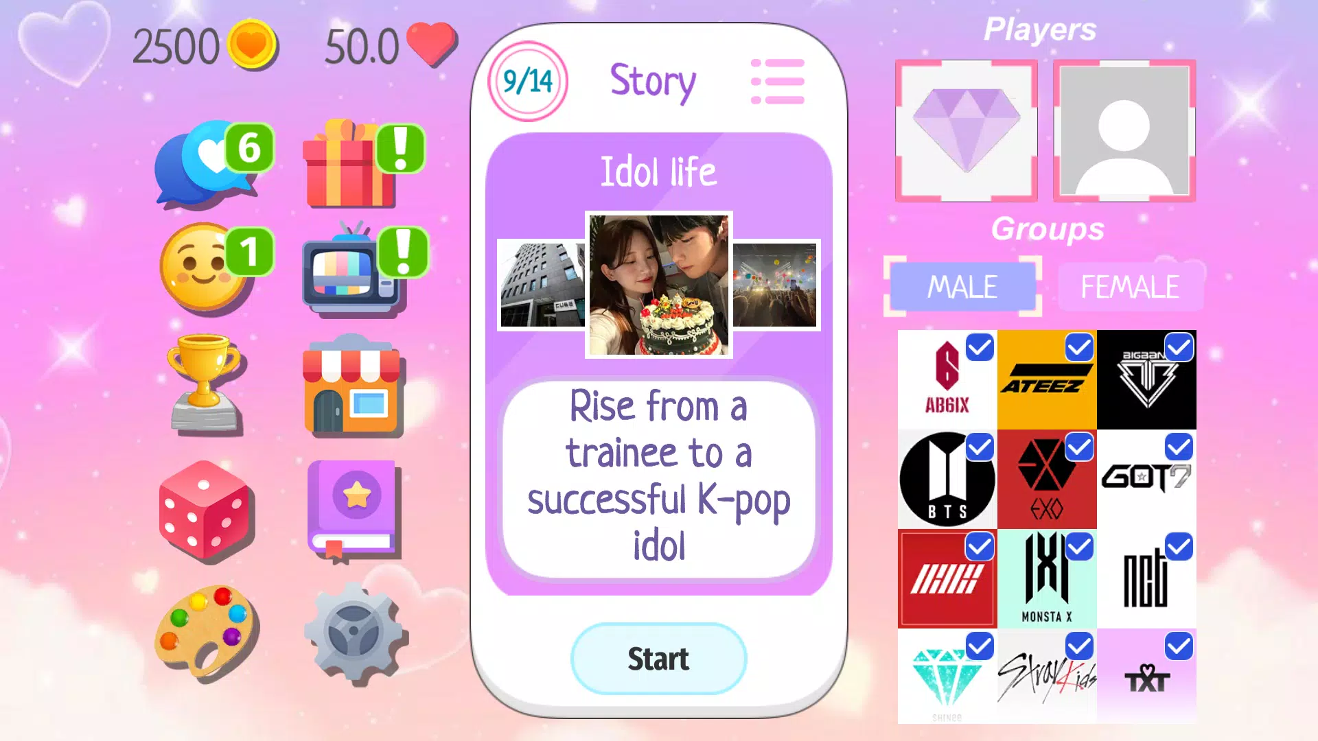 K-Pop Dating Game Capture d'écran 0