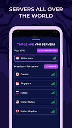 Triple Ape VPN - Safe & Secure 스크린샷 1