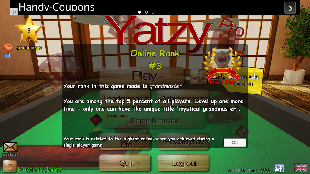 Yatzy 3D Captura de tela 1