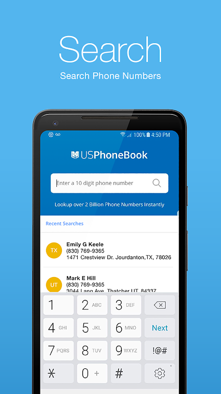 USPhoneBook Ảnh chụp màn hình 0