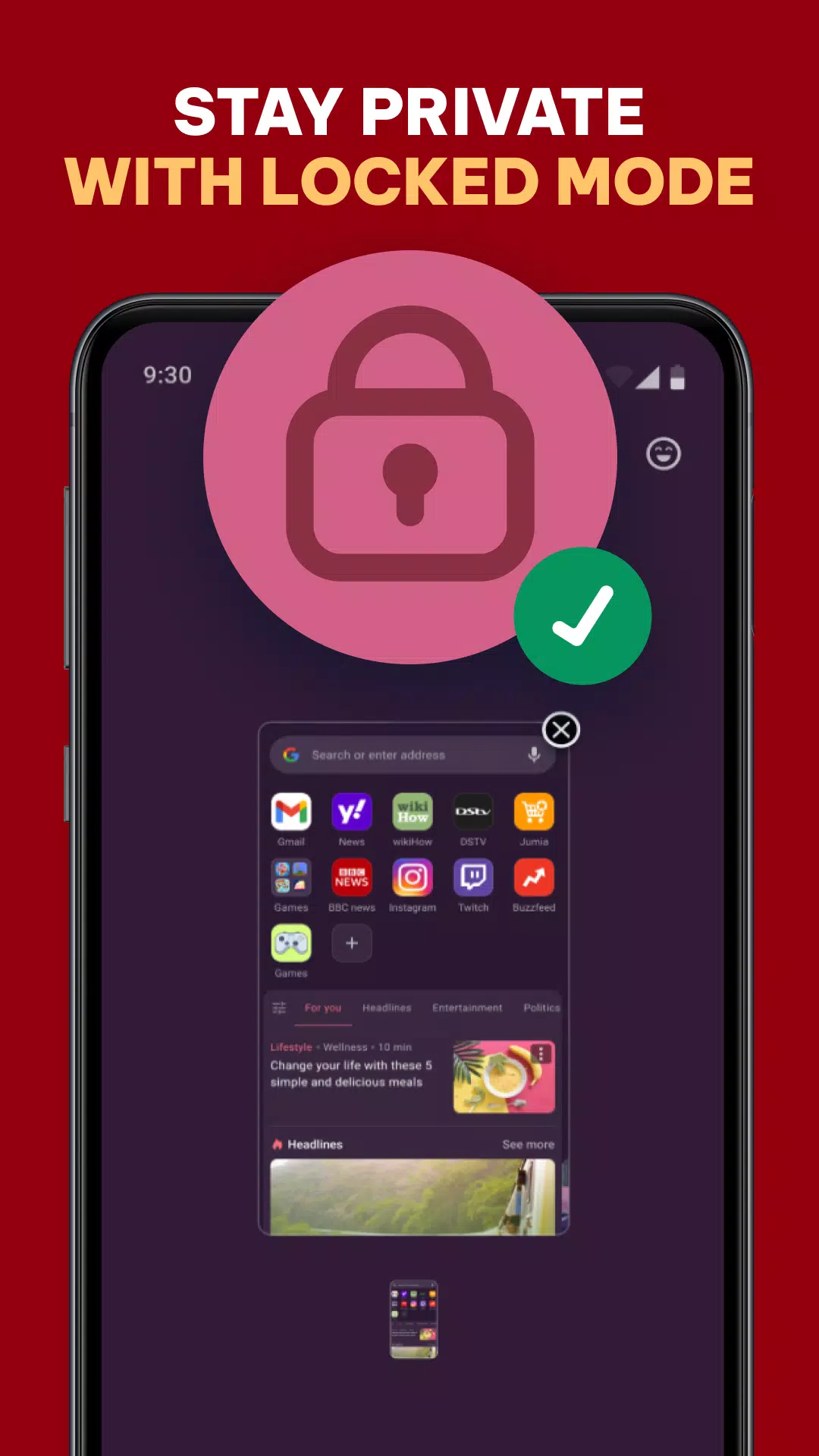 Opera Mini Tangkapan skrin 3