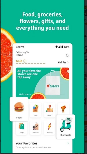 Toters: Food Delivery & More ภาพหน้าจอ 0