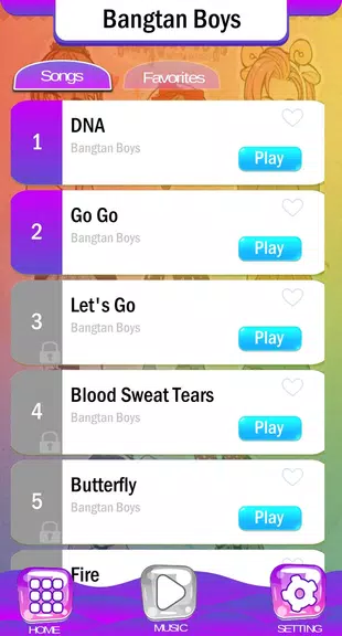 BTS Chibi Piano Tiles Ảnh chụp màn hình 1