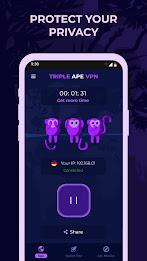 Triple Ape VPN - Safe & Secure स्क्रीनशॉट 0