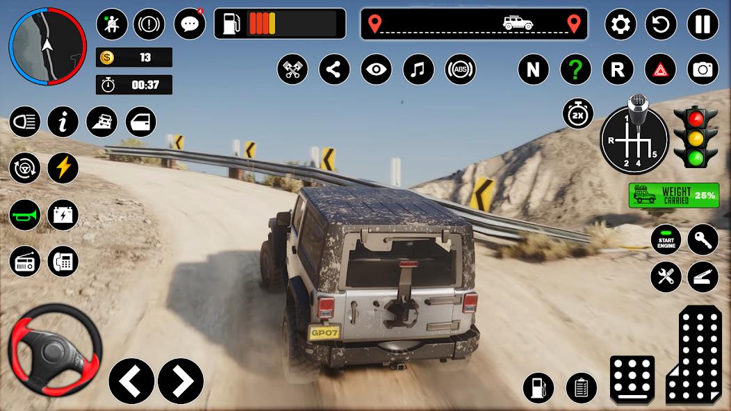 Offroad Jeep Driving & Parking Mod スクリーンショット 1