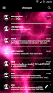 SMS Messages GlassNebula Theme Schermafbeelding 2