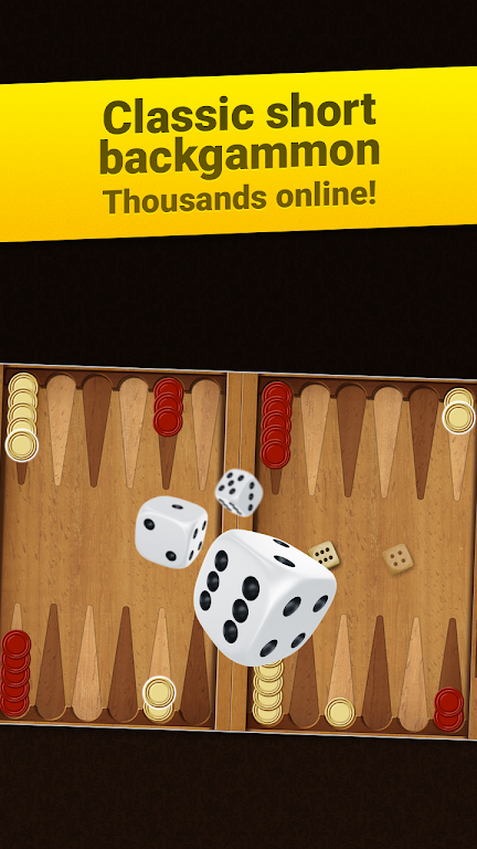 Backgammon Short Arena: Play online backgammon! Schermafbeelding 0