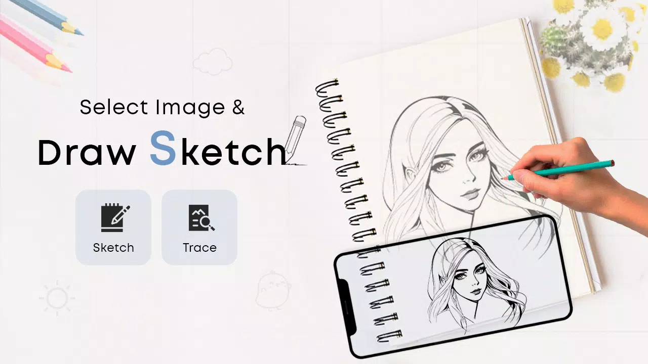 Draw Sketch & Trace स्क्रीनशॉट 1