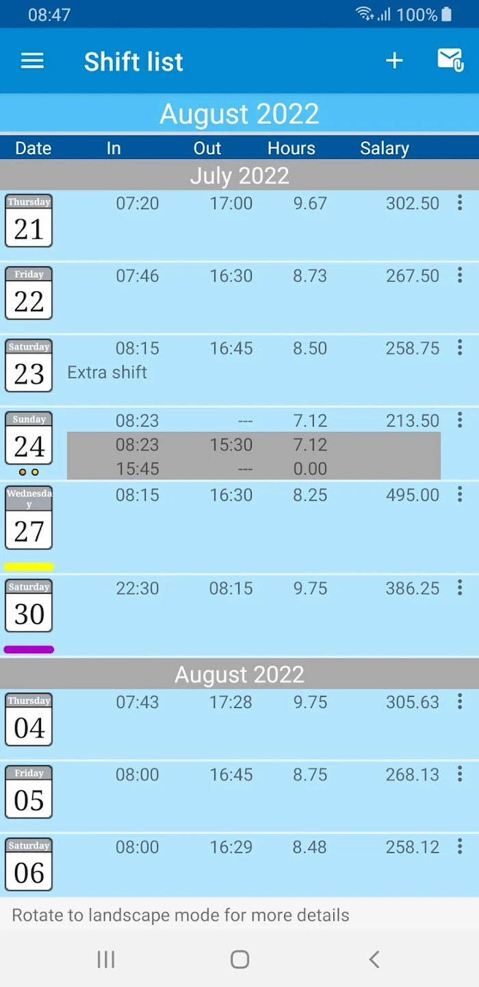 Shift Logger - Time Tracker Zrzut ekranu 0