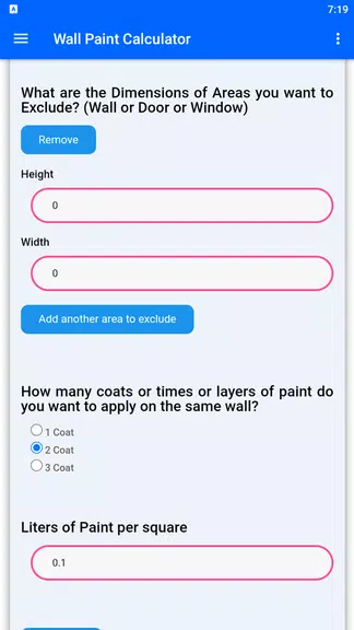 Schermata Wall Paint Calculator 2