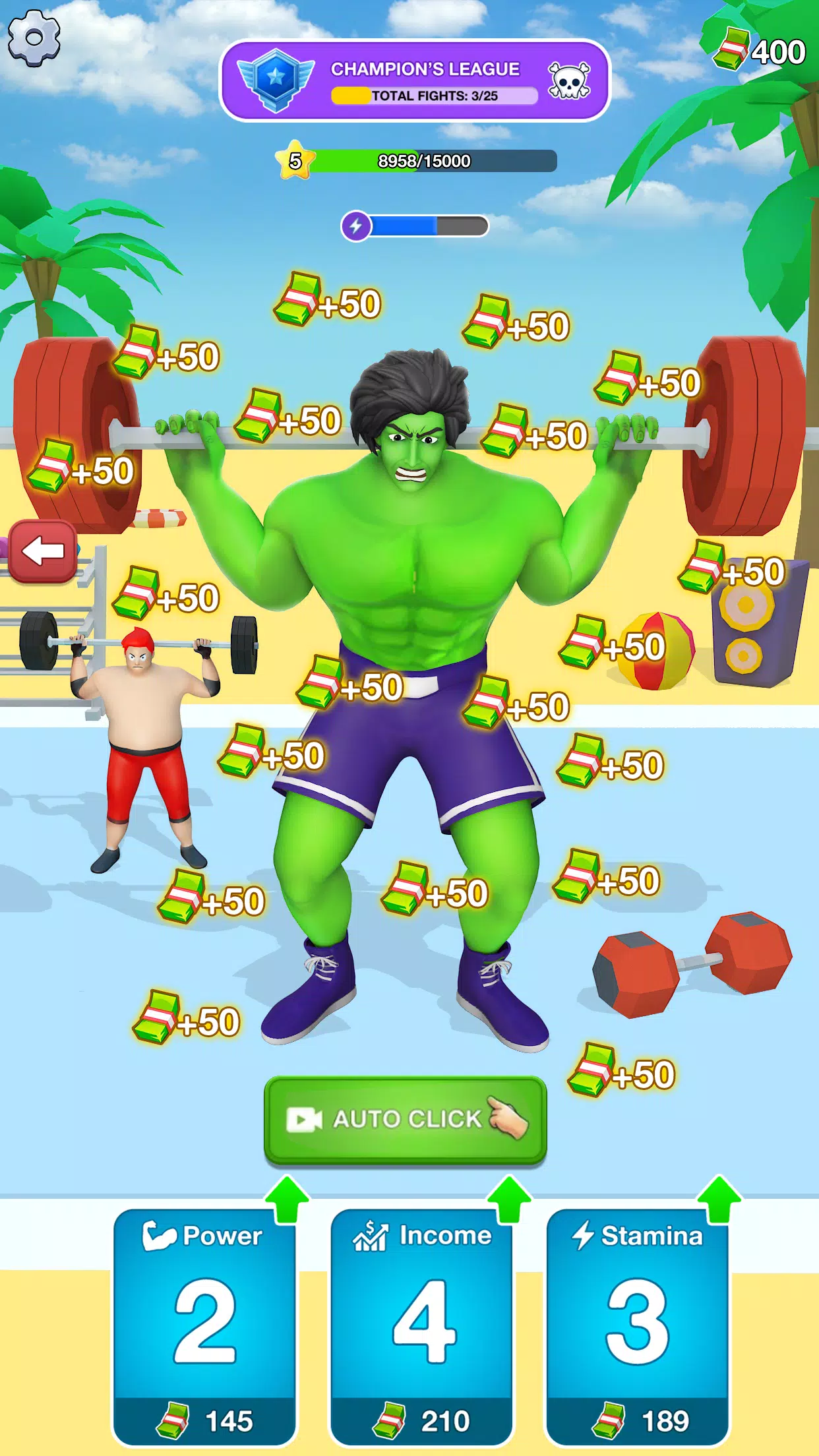 Gym Clicker Hero: Idle Muscles スクリーンショット 2