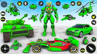 Helicopter Robot Car Game 3d Captura de pantalla 1