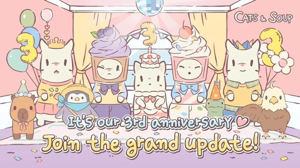 Игра Idle Tycoon Cats & Soup отмечает свое 3-летие с новыми котами!