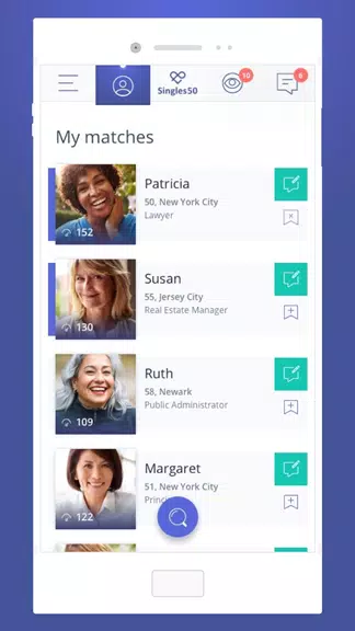 Singles 50 - Matchmaking Schermafbeelding 1