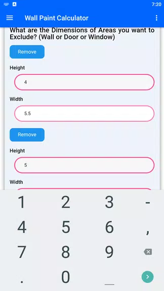 Wall Paint Calculator Zrzut ekranu 3