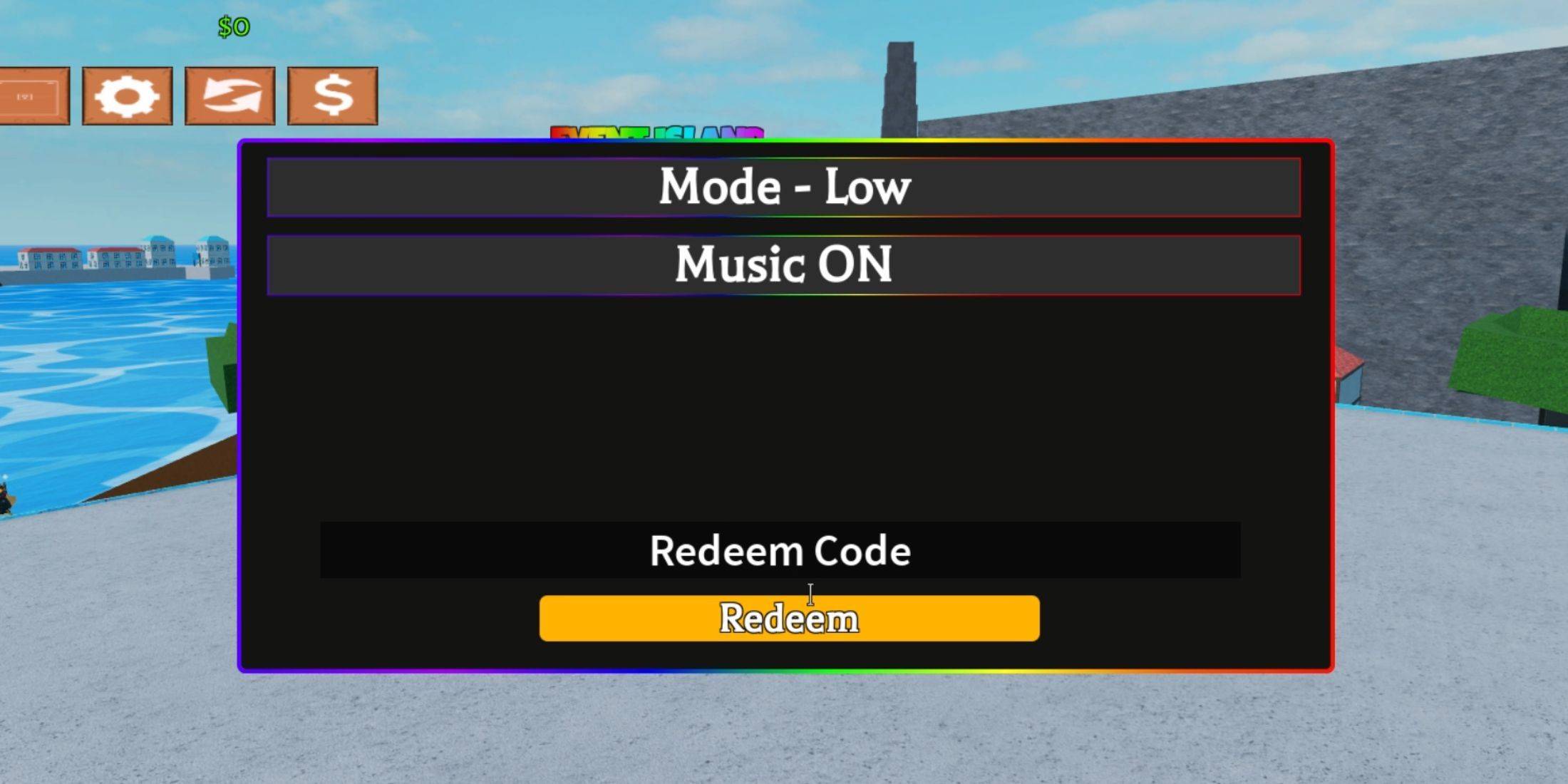 Image: Code Redemption Interface