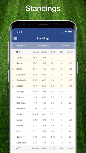 Football NFL 2017 Schedule, Live Scores, & Stats Schermafbeelding 1