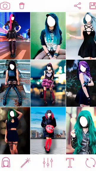 Emo Makeup & Gothic Photo App Ekran Görüntüsü 1