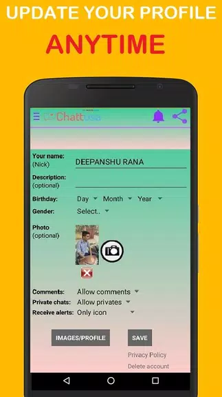 ChattUSA-100% Free Dating App OLD VERSION ภาพหน้าจอ 1