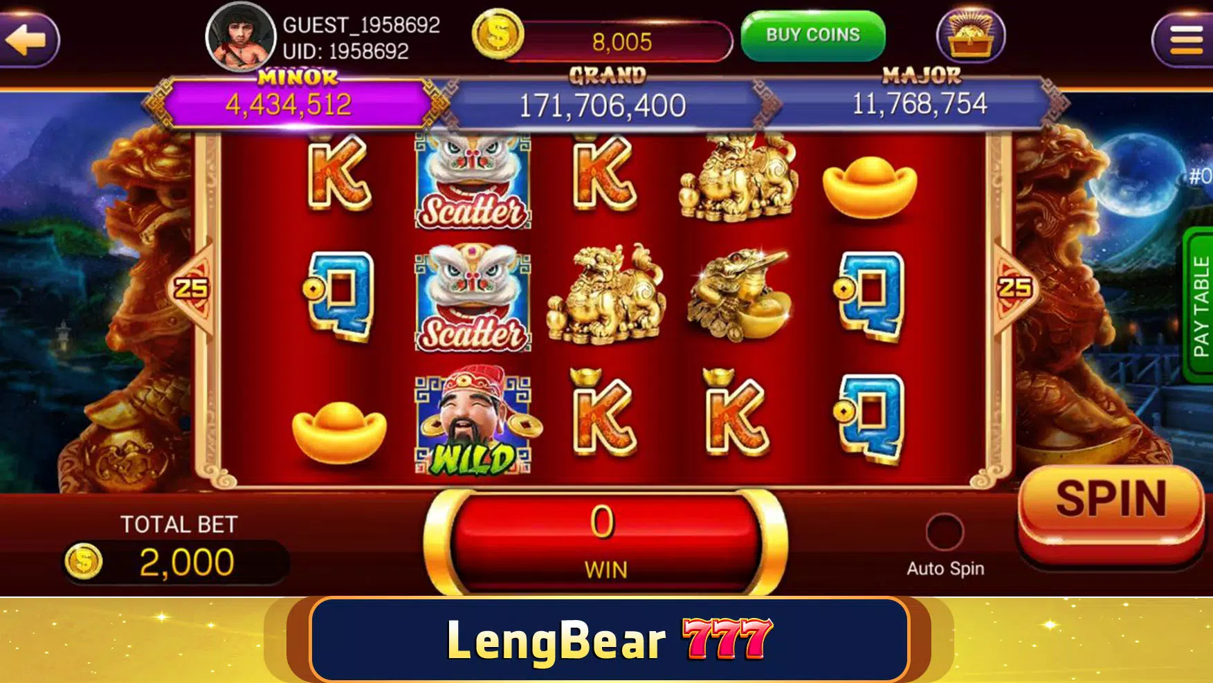 LengBear 777 - Khmer Games Captura de tela 1