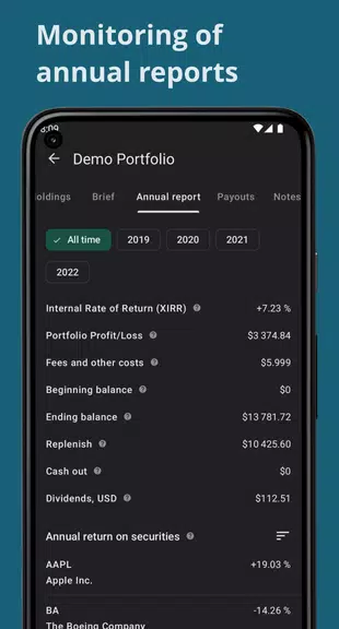 Investing portfolio tracker Zrzut ekranu 3