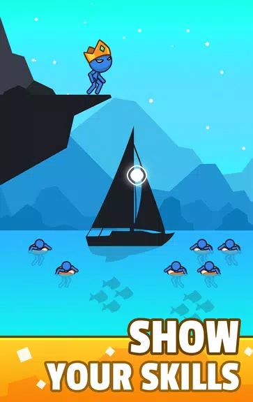 Stickman Jump into Water ภาพหน้าจอ 0