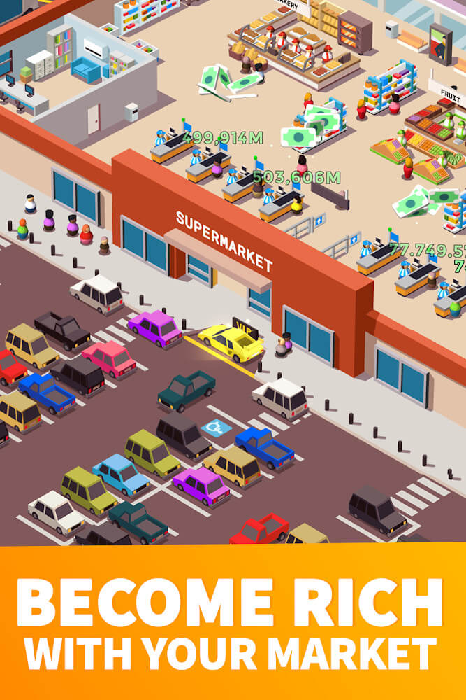 Idle Supermarket Tycoon Mod 스크린샷 1