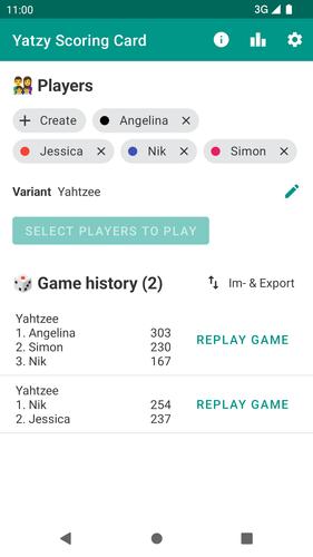 Yatzy Scoring Card ภาพหน้าจอ 0