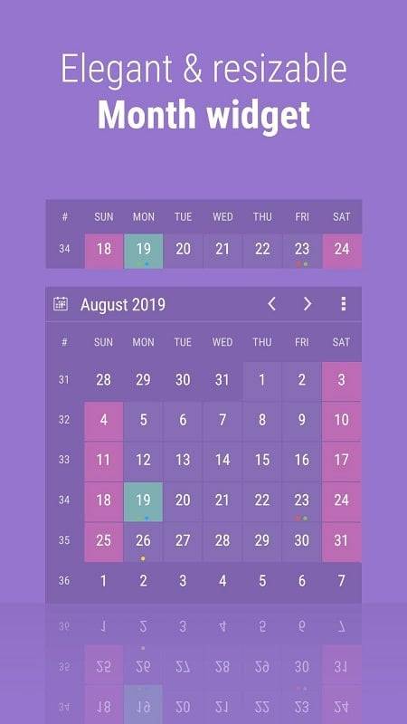 Calendar Widget: Month/Agenda Ảnh chụp màn hình 0