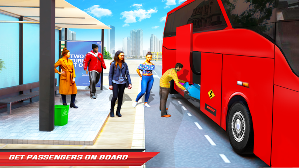 City Coach Bus Driving Sim 3D ภาพหน้าจอ 3