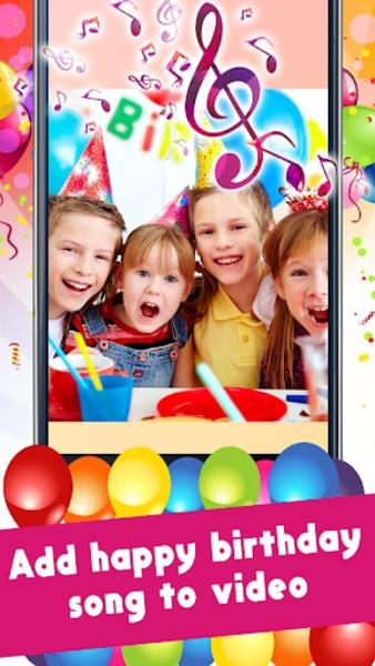 Happy Birthday Video Maker With Music And Photos Ảnh chụp màn hình 0