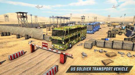 Army Bus Transporter Sim Games স্ক্রিনশট 0