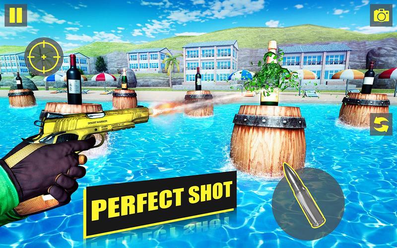 Real 3D Bottle Shooting Game Screenshot 3