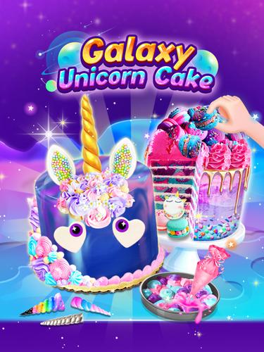 Galaxy Unicorn Cake Zrzut ekranu 3