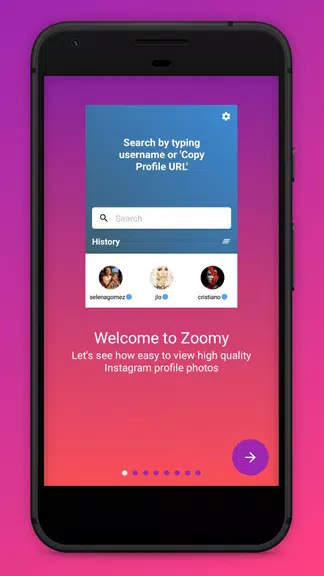 Zoomy for Instagram - Big HD profile photo picture स्क्रीनशॉट 0