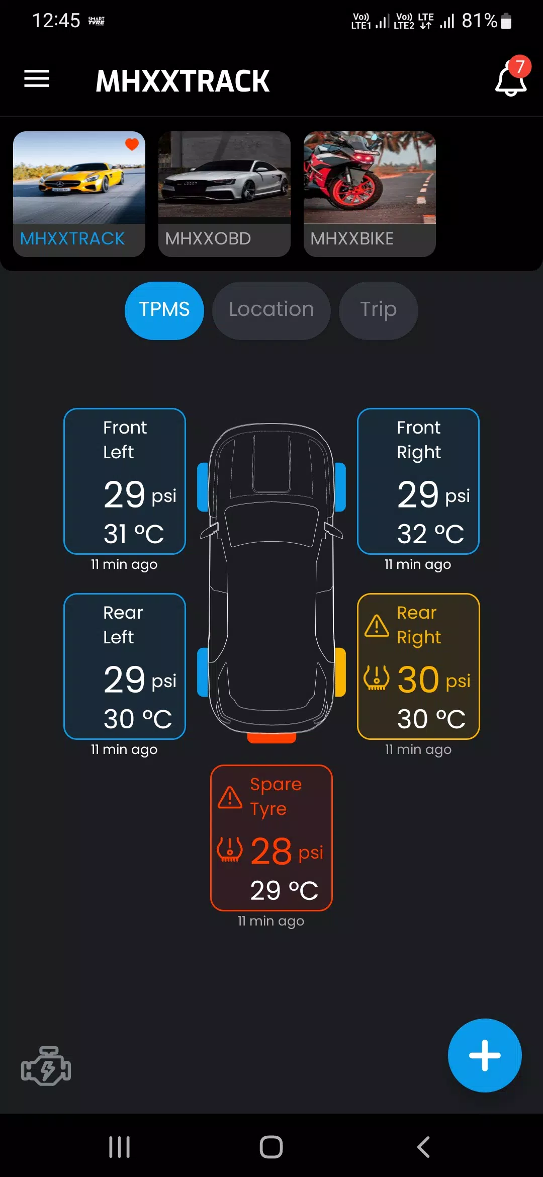 SMART TYRE CAR & BIKE Capture d'écran 0