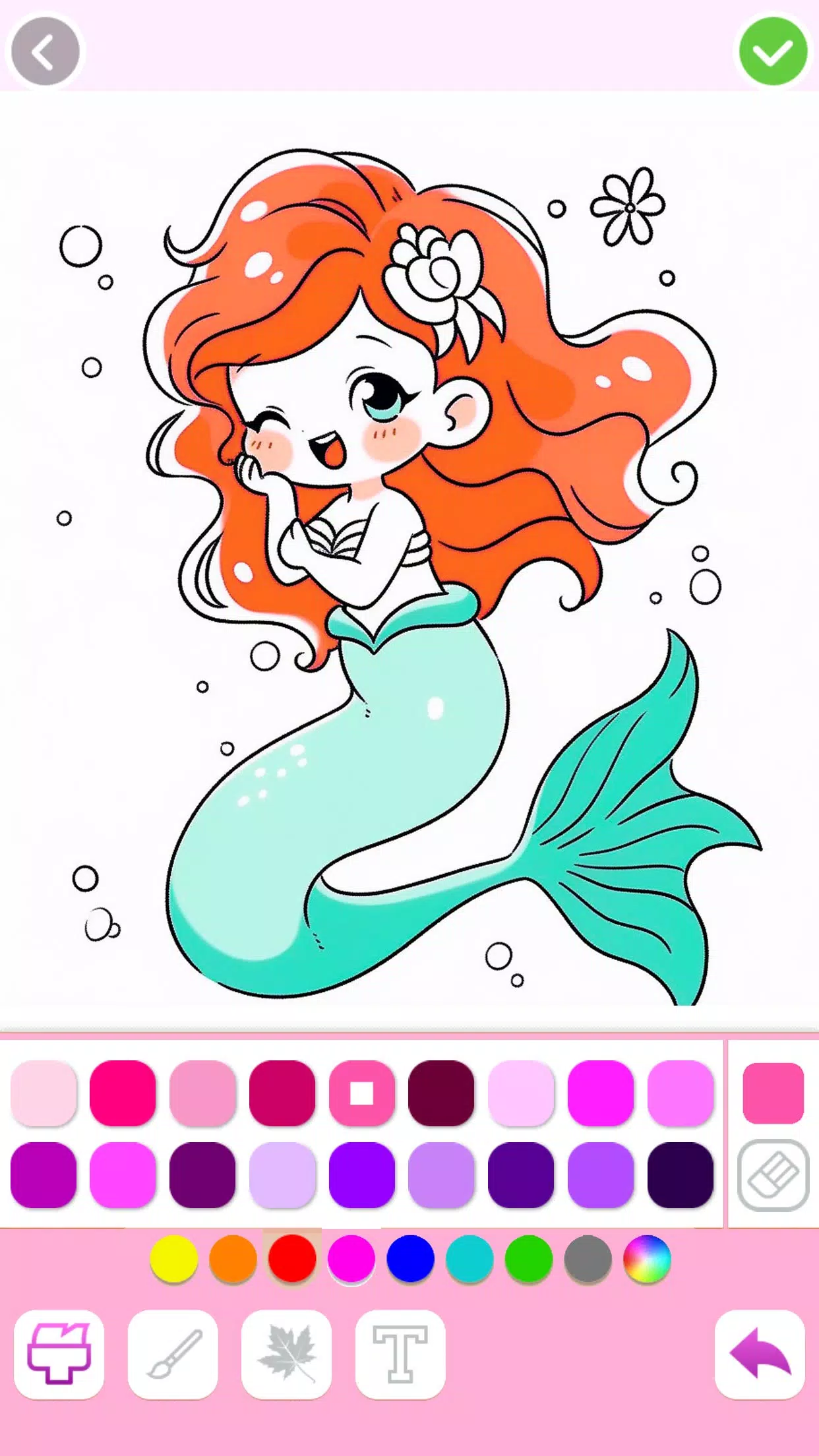 Mermaid Coloring:Mermaid games Скриншот 1