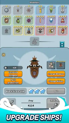 Pirate Ship : Idle Voyage Zrzut ekranu 1