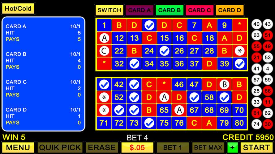 Keno 4 Card Tangkapan skrin 0